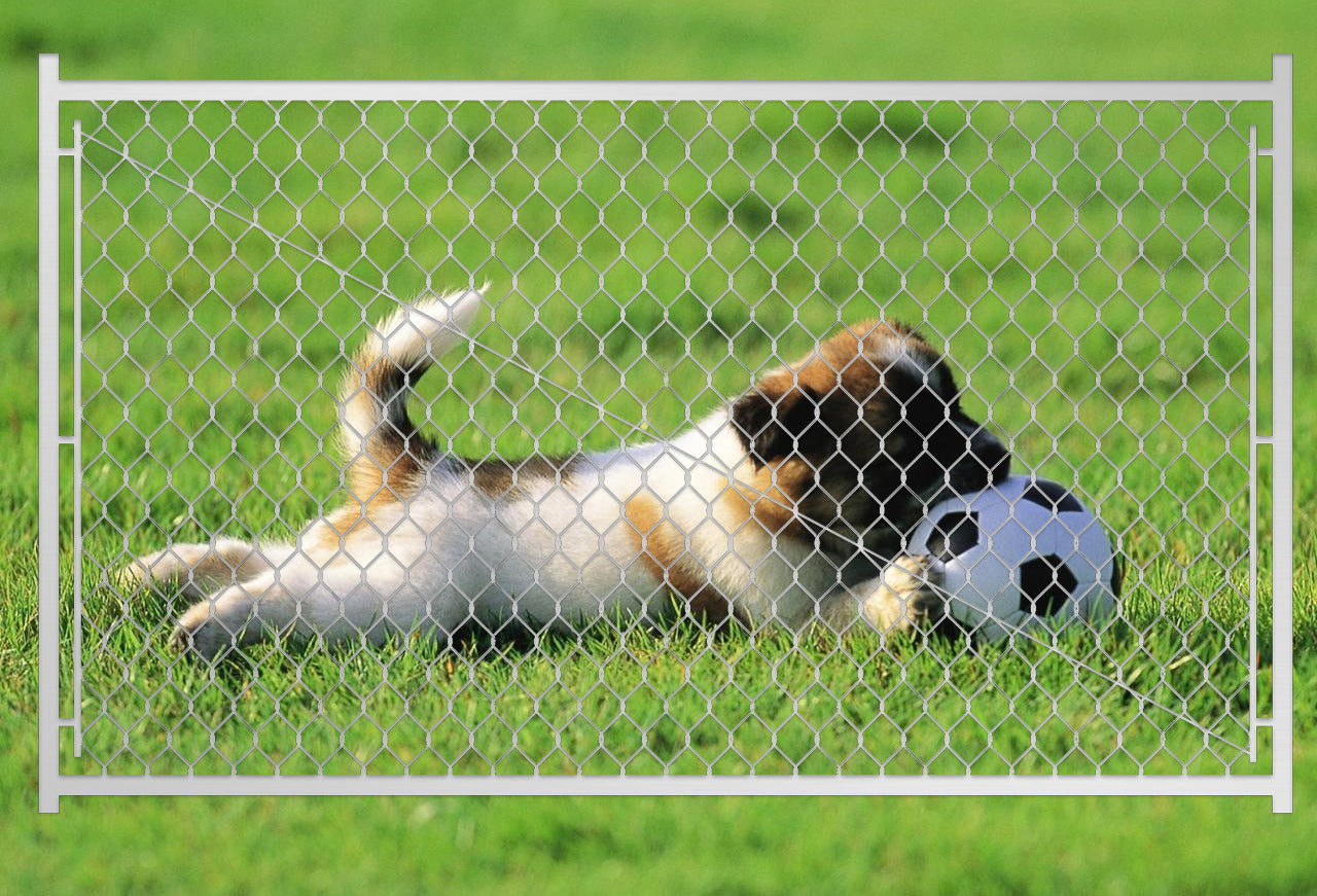 Adjustable Chain Link Walk Gate Kit with Round Corner Frame, Fit-Right, 3.8'H