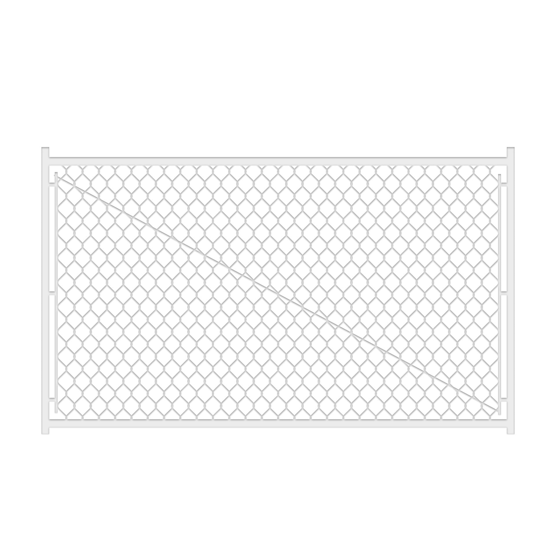 Adjustable Chain Link Walk Gate Kit with Round Corner Frame, Fit-Right, 3.8'H