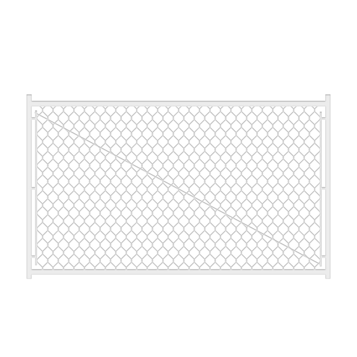 Adjustable Chain Link Walk Gate Kit with Round Corner Frame, Fit-Right, 3.8'H