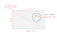 Adjustable Chain Link Walk Gate Kit with Round Corner Frame, Fit-Right, 3.8'H