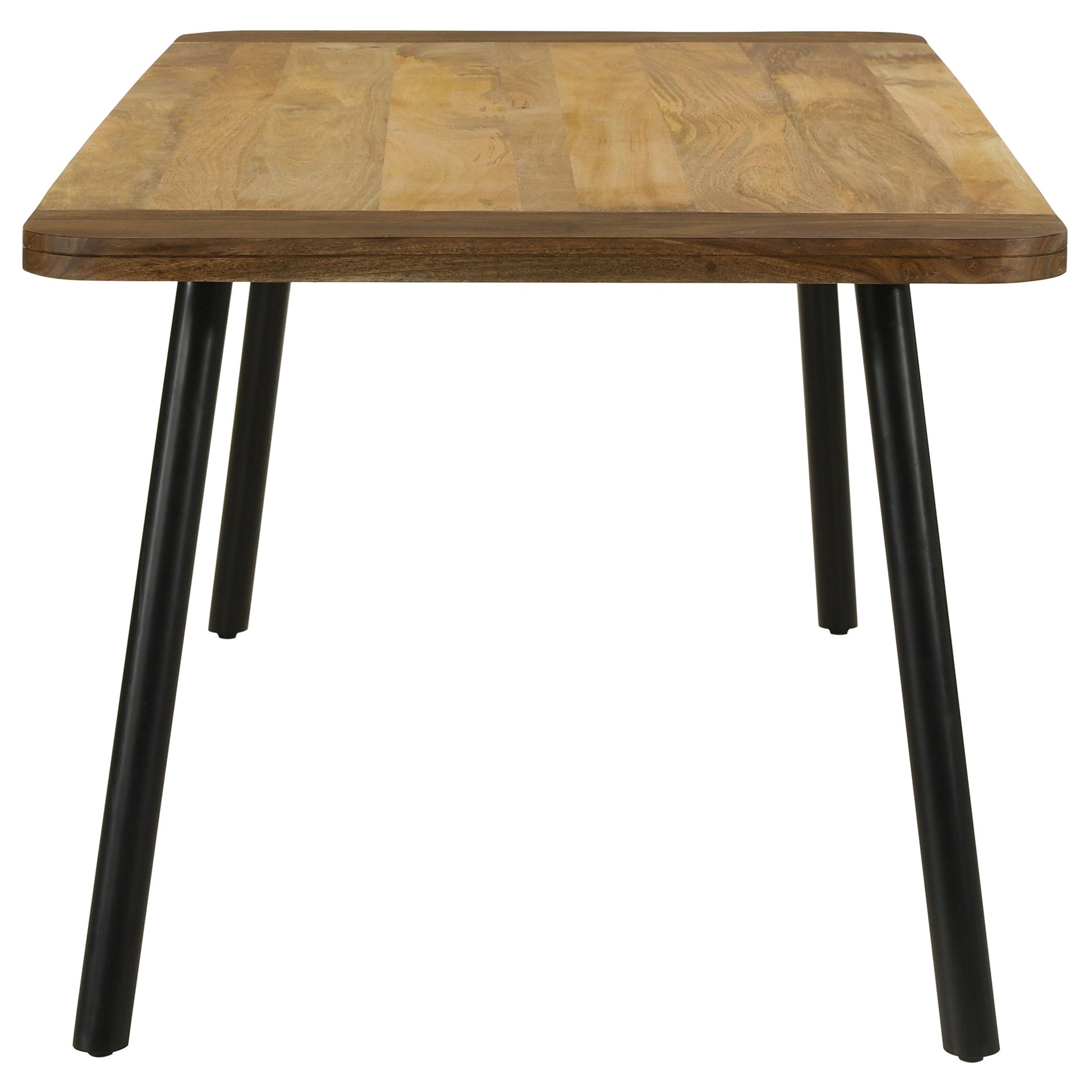 Governess Natural Mango and Black Rectangular Dining Table
