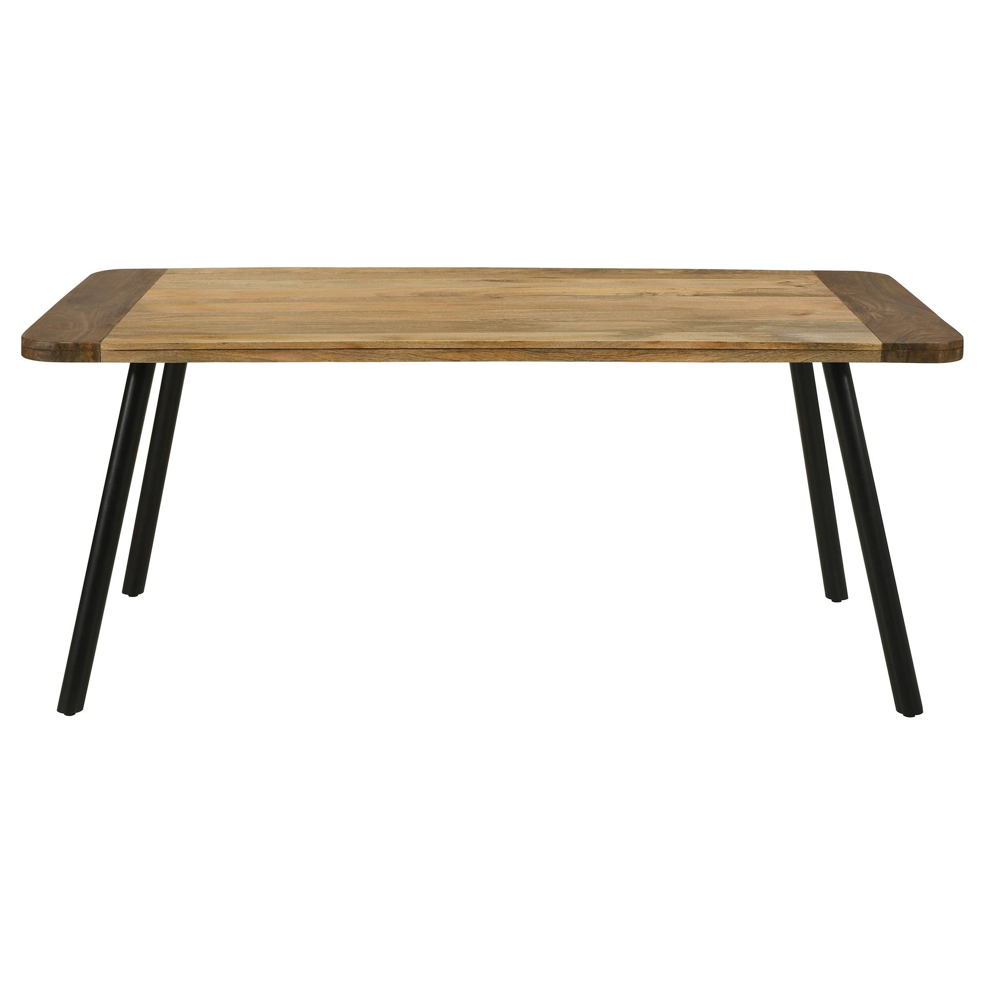Governess Natural Mango and Black Rectangular Dining Table