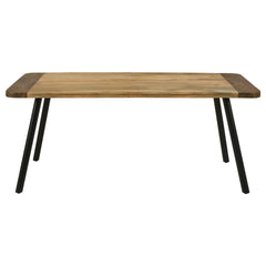Governess Natural Mango and Black Rectangular Dining Table
