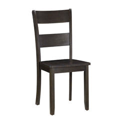 Distressed Walnut Ladder Back Side Chairs (Set of 2)