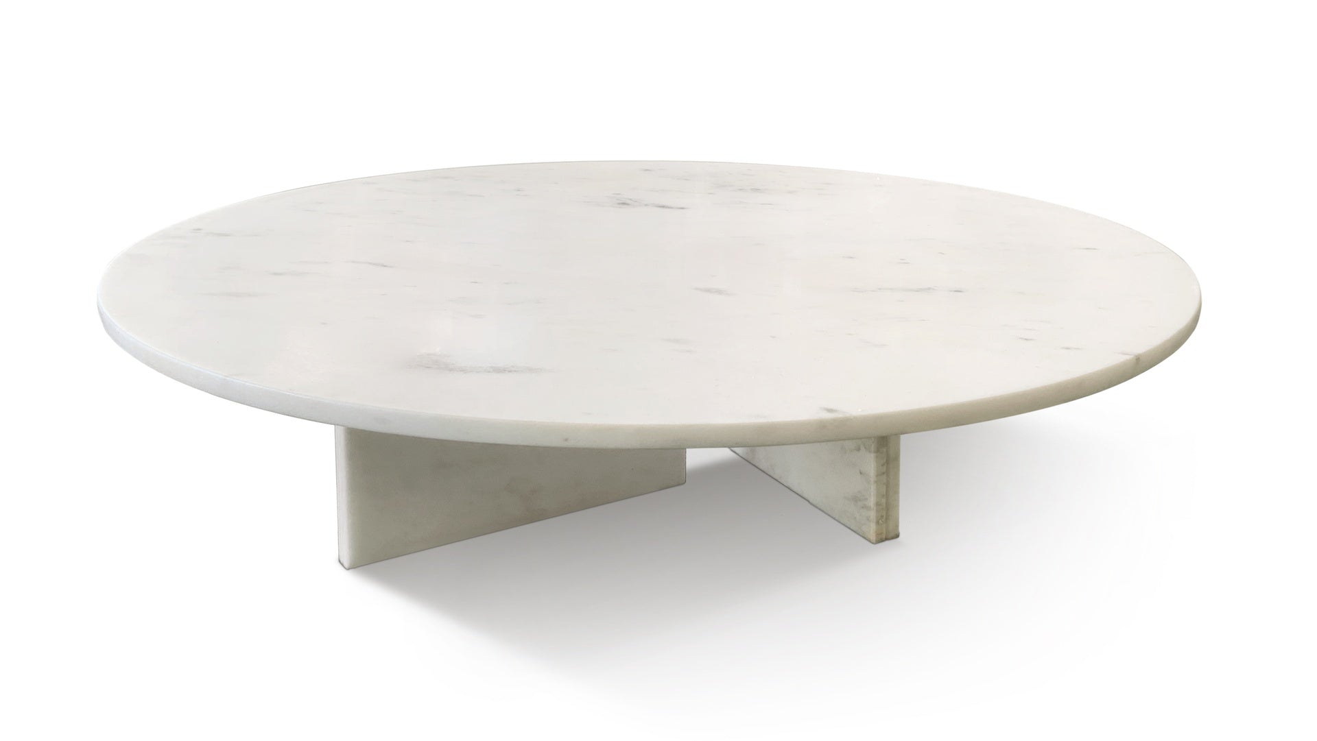 White natural marble coffee table, living room table,natural stone, Ø35.4 h9.8 Inch/Ø90 h25 cm, genuine marble, real marble