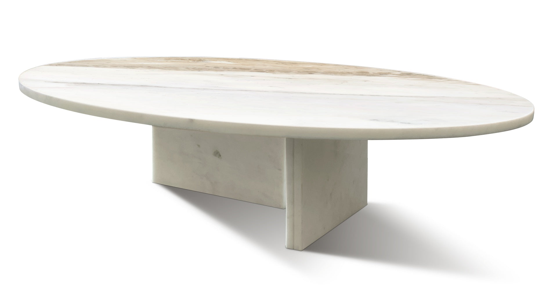 White natural marble coffee table, living room table,natural stone, Ø35.4 h9.8 Inch/Ø90 h25 cm, genuine marble, real marble
