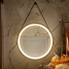 24inch Bathroom Led Classy Vanity Mirror with focused backplane,Black aluminum alloy frame,High Lumen,Dimmable Touch,Wall Switch Control, Anti-Fog ,CRI 95 Adjustable 3000K-4500K-6000K ,IP54 Waterproof