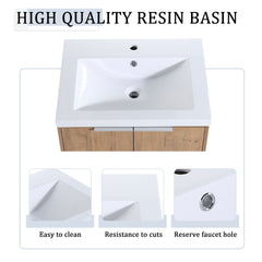 48 Inch Soft Close Doors Bathroom Vanity With Sink, Two Small Storage Shelves, 24" and 12" Combination Cabinet,(KD-Packing)