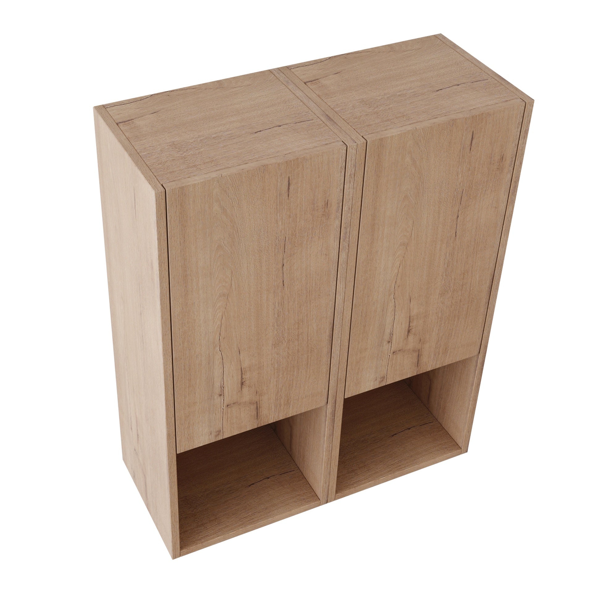 24" Bathroom Side Cabinet,Soft Close Doors,Float Mounting Design,Imitative Oak,(KD-Packing)