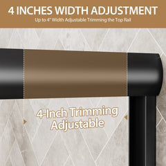 56"-60" W x 57" H Aluminum Frame Double Sliding Shower Door, Soft-Close Matte Black Bathtub Door, 1/4" (6mm) Clear Tempered Glass With Explosion-proof Film, Dual Stainless Steel Handles