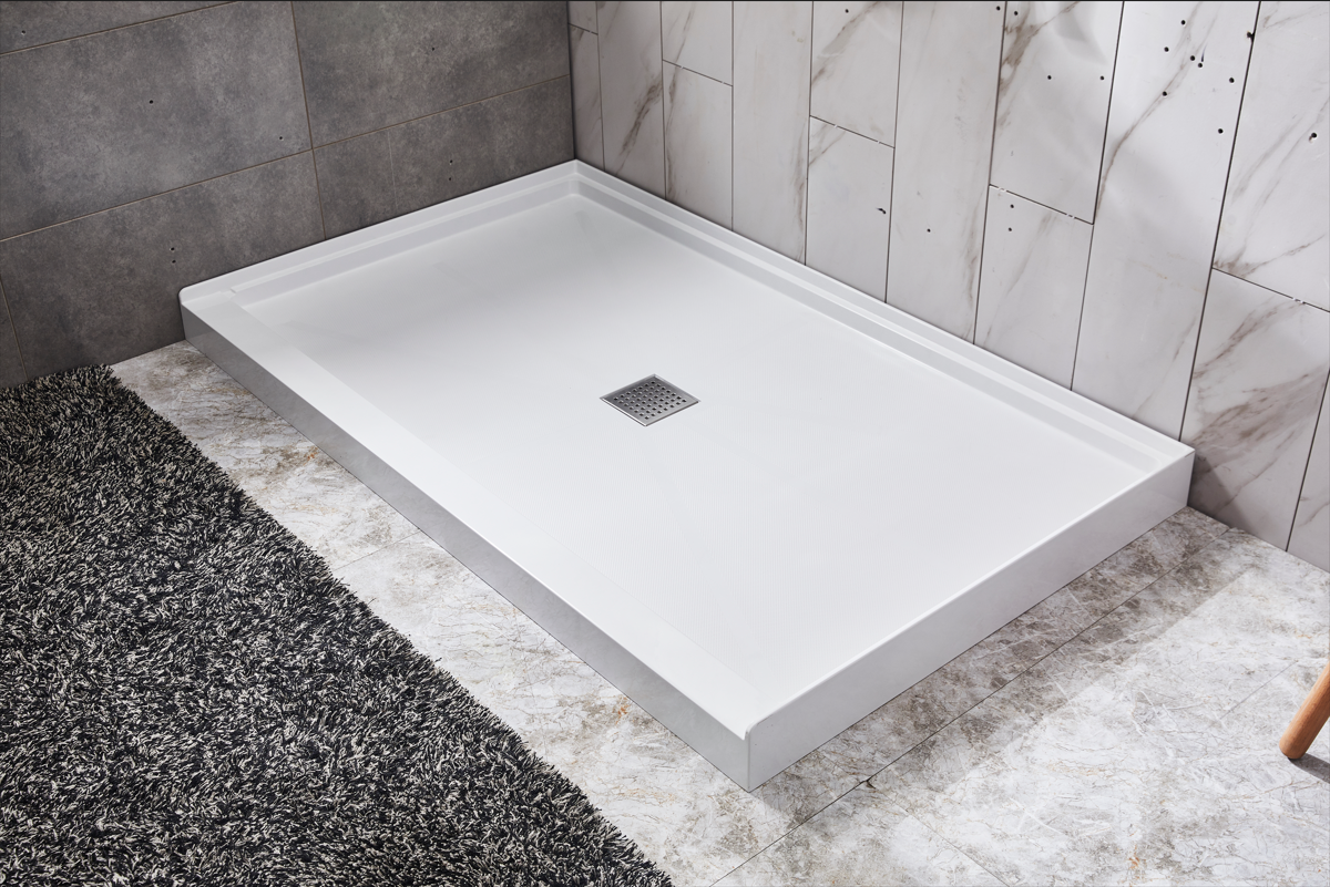 Glasstone shower base SMC solid white finish 6034