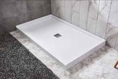 Glasstone shower base SMC solid white finish 6034