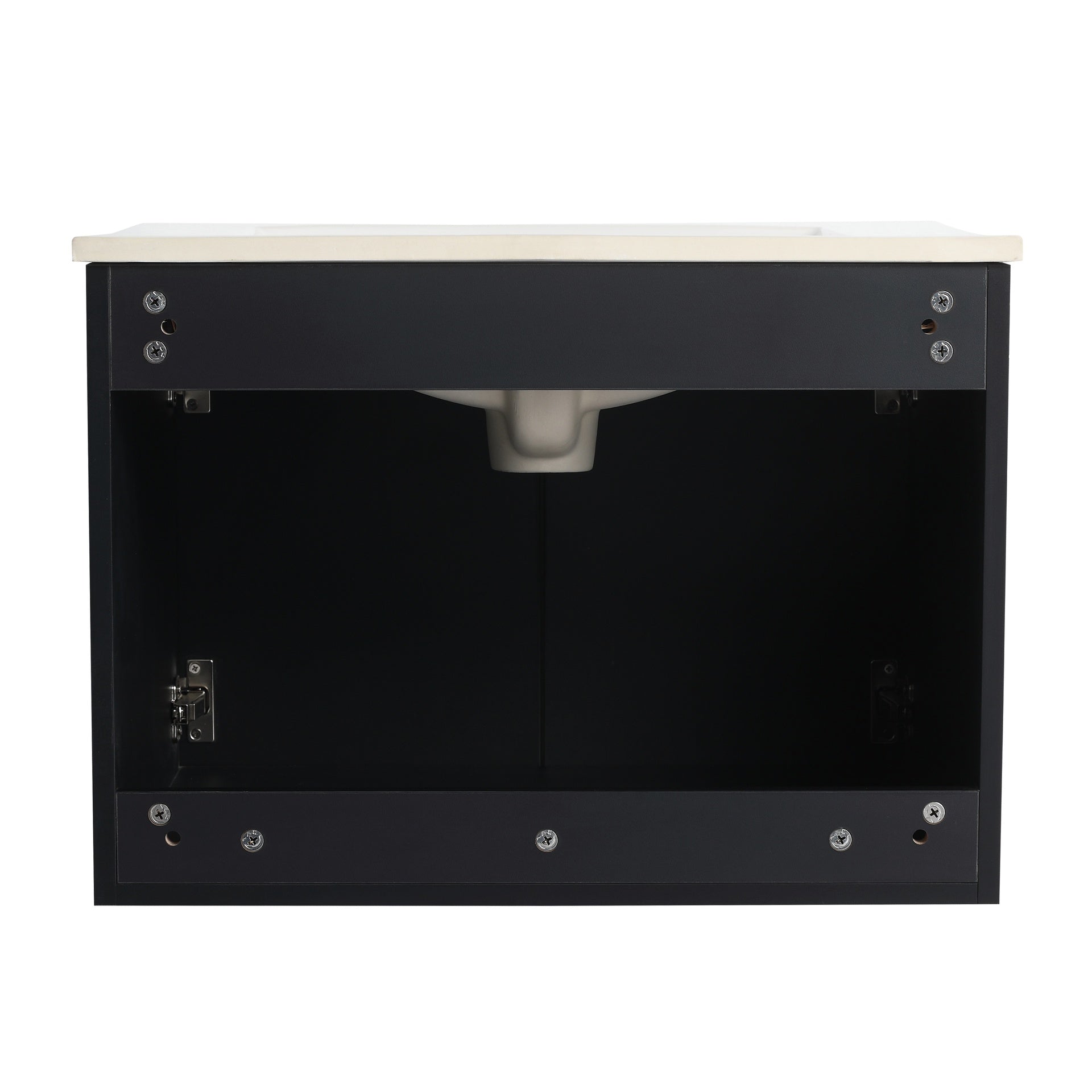 24'' Floating Wall-Mounted Bathroom Vanity & Soft-Close Hinge(Only Vanity and Basin, without Door Plank)