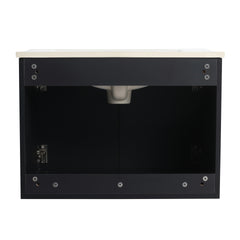 24'' Floating Wall-Mounted Bathroom Vanity & Soft-Close Hinge(Only Vanity and Basin, without Door Plank)