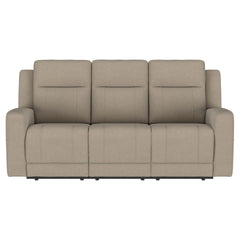Slater Taupe Upholstered Reclining Sofa