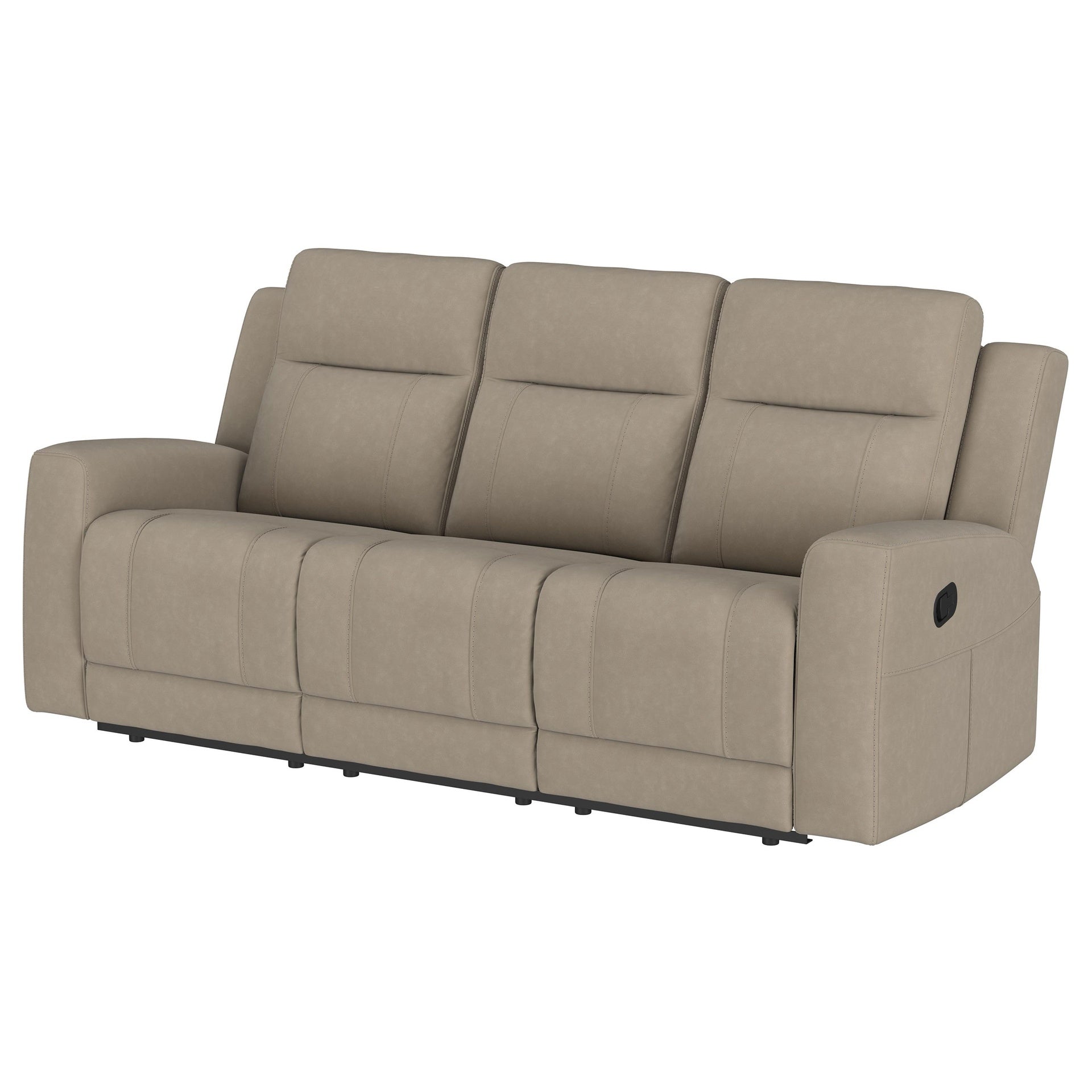 Slater Taupe Upholstered Reclining Sofa
