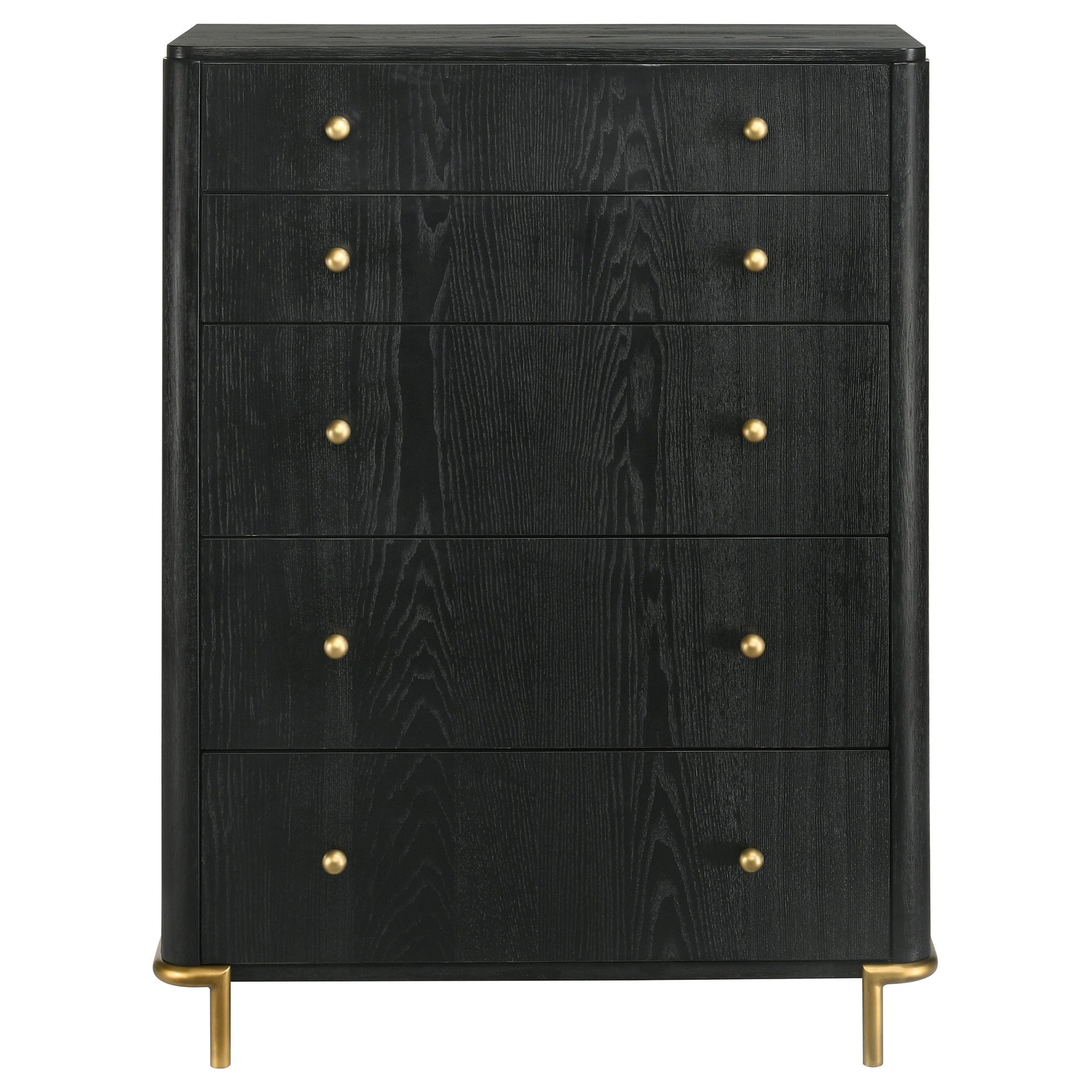 Anser Black 5-drawer Chest