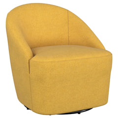 Denali Mustard Yellow Upholstered Accent Swivel Chair