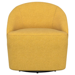 Denali Mustard Yellow Upholstered Accent Swivel Chair