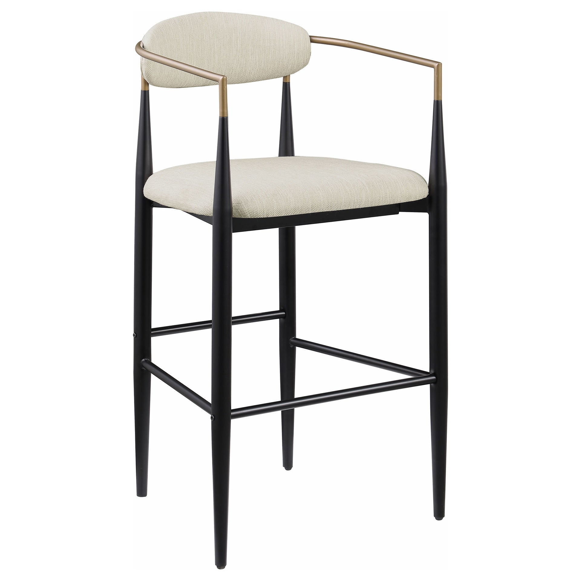 Renfroe Beige Fabric Upholstered Bar Chair (Set of 2)