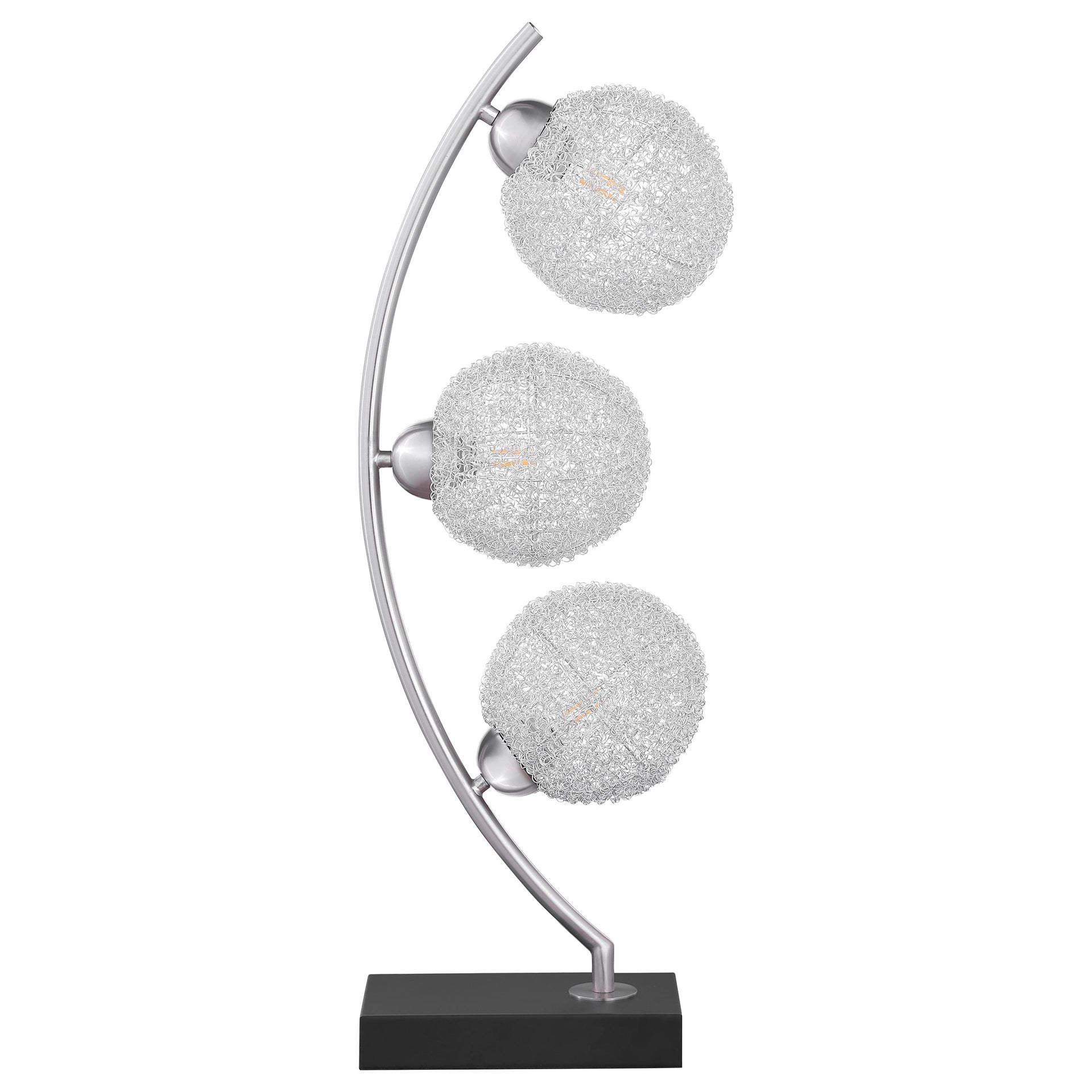 McDougal McDougal Black 30-inch Woven Spherical Metal Table Lamp