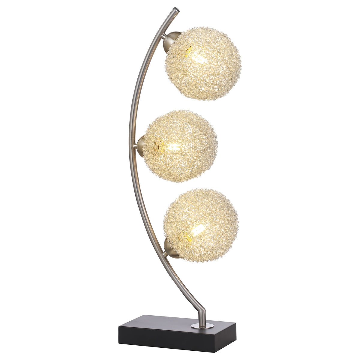 McDougal McDougal Black 30-inch Woven Spherical Metal Table Lamp