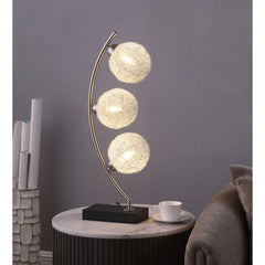 McDougal McDougal Black 30-inch Woven Spherical Metal Table Lamp