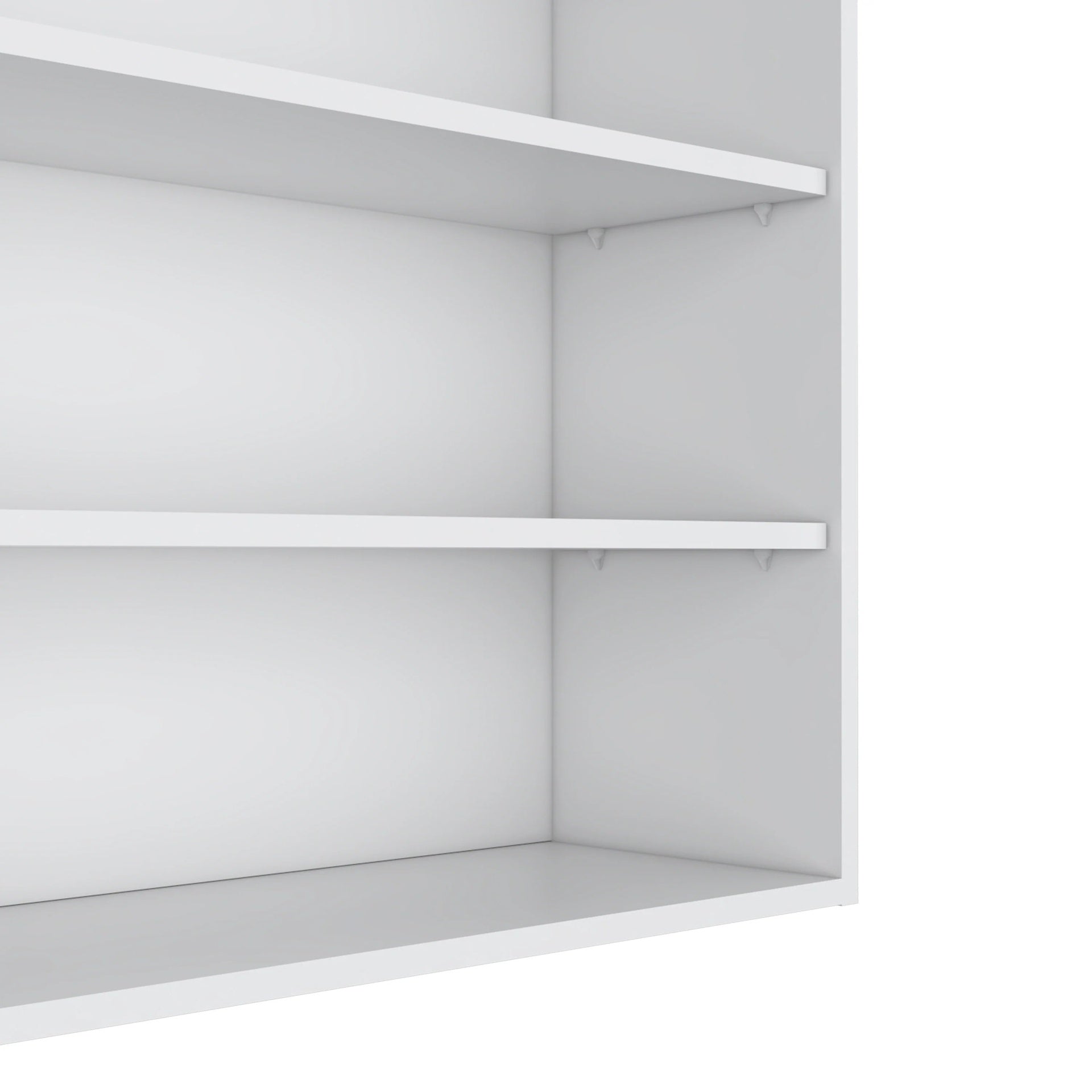 White Wall Cabinet with Open Storage