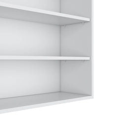 White Wall Cabinet with Open Storage