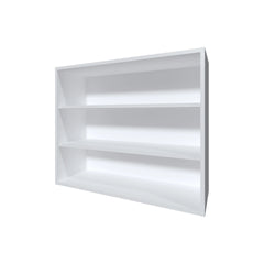 White Wall Cabinet with Open Storage