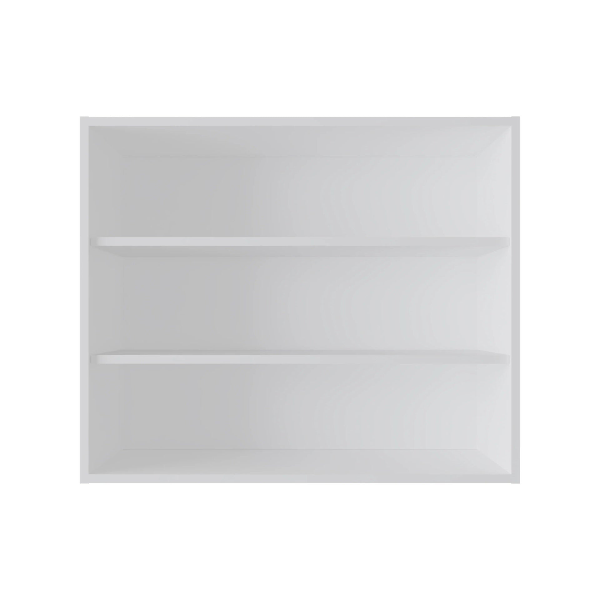 White Wall Cabinet with Open Storage