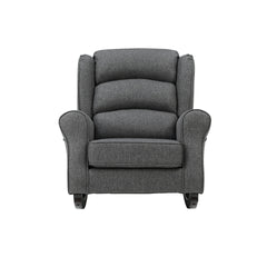 Grey Rocking Chair with Flared Arm