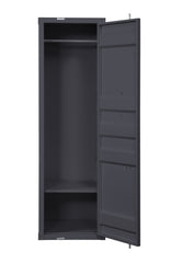 Gunmetal 1-Door Wardrobe with Container Lock