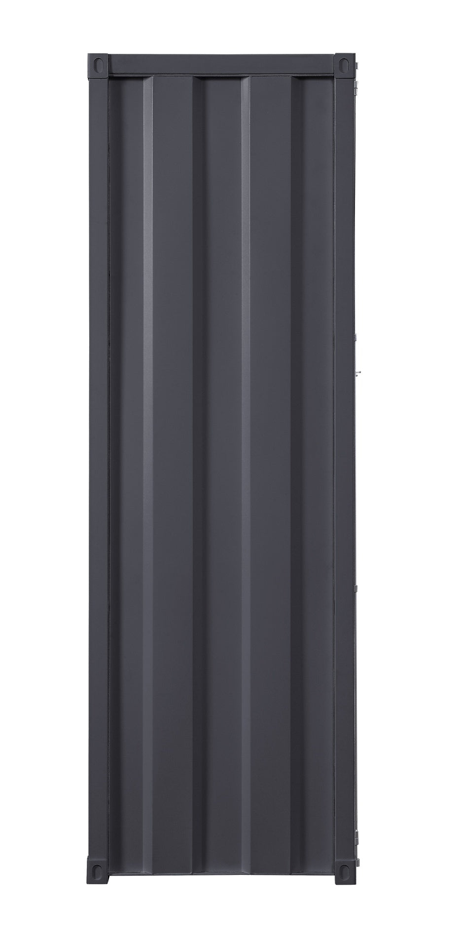 Gunmetal 1-Door Wardrobe with Container Lock