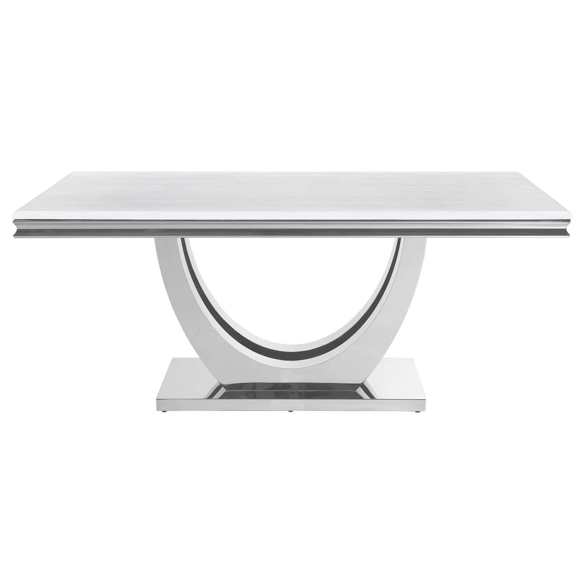 Kerwin Grey and Chrome 7-piece Rectangular Dining Table Set