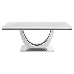 Kerwin Grey and Chrome 7-piece Rectangular Dining Table Set