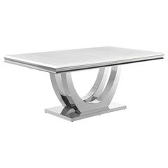 Kerwin Grey and Chrome 7-piece Rectangular Dining Table Set