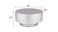 CT-90-30-30 Modern Style Coffee Table made with Metal in Silver