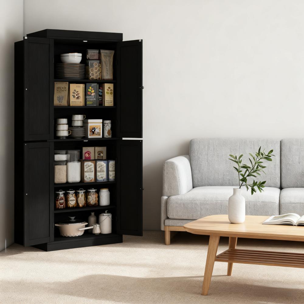Nordic style Kitchen Cabinet,Freestanding Food Pantry Cabinet,Pantry Storage Cabinet with Doors and Shelves