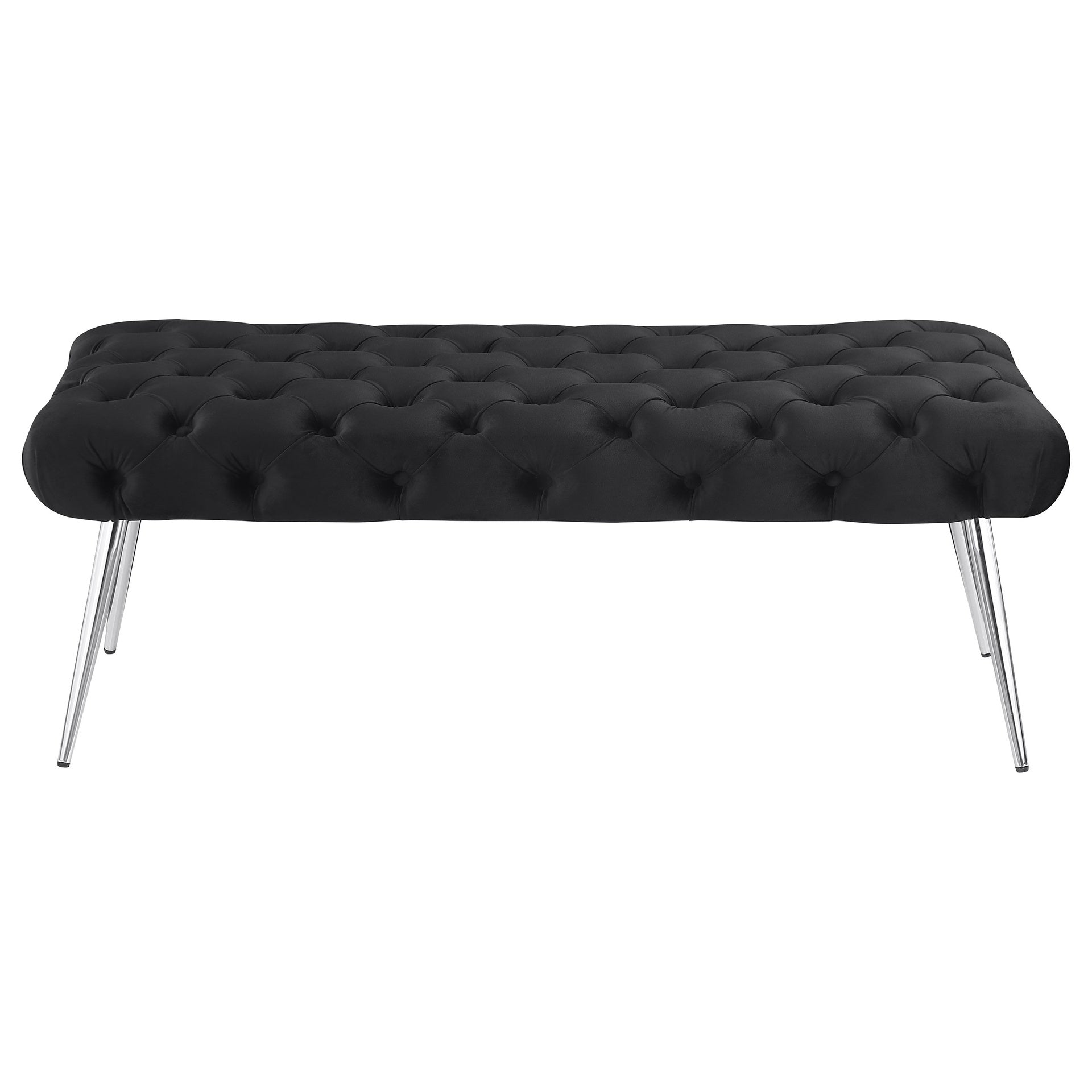 Galiano Black Upholstered Tufted Bench