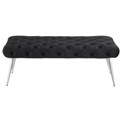 Galiano Black Upholstered Tufted Bench