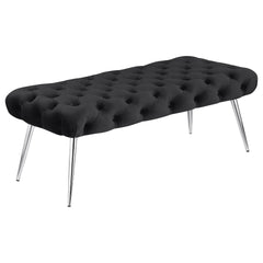 Galiano Black Upholstered Tufted Bench