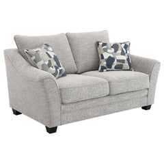 Lido Light Grey Upholstered Loveseat