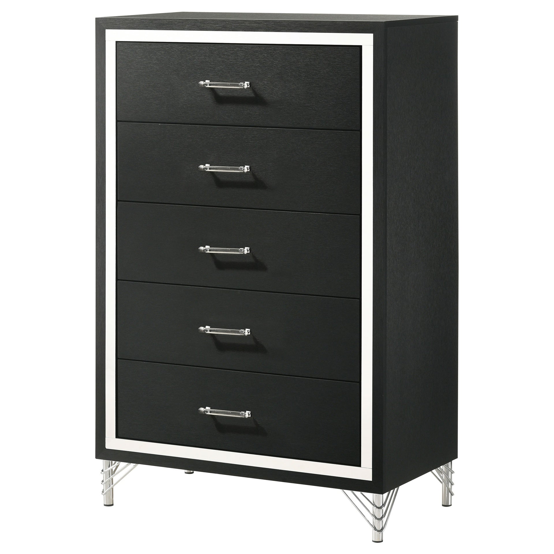 Malcolm Black 5-drawer Bedroom Chest