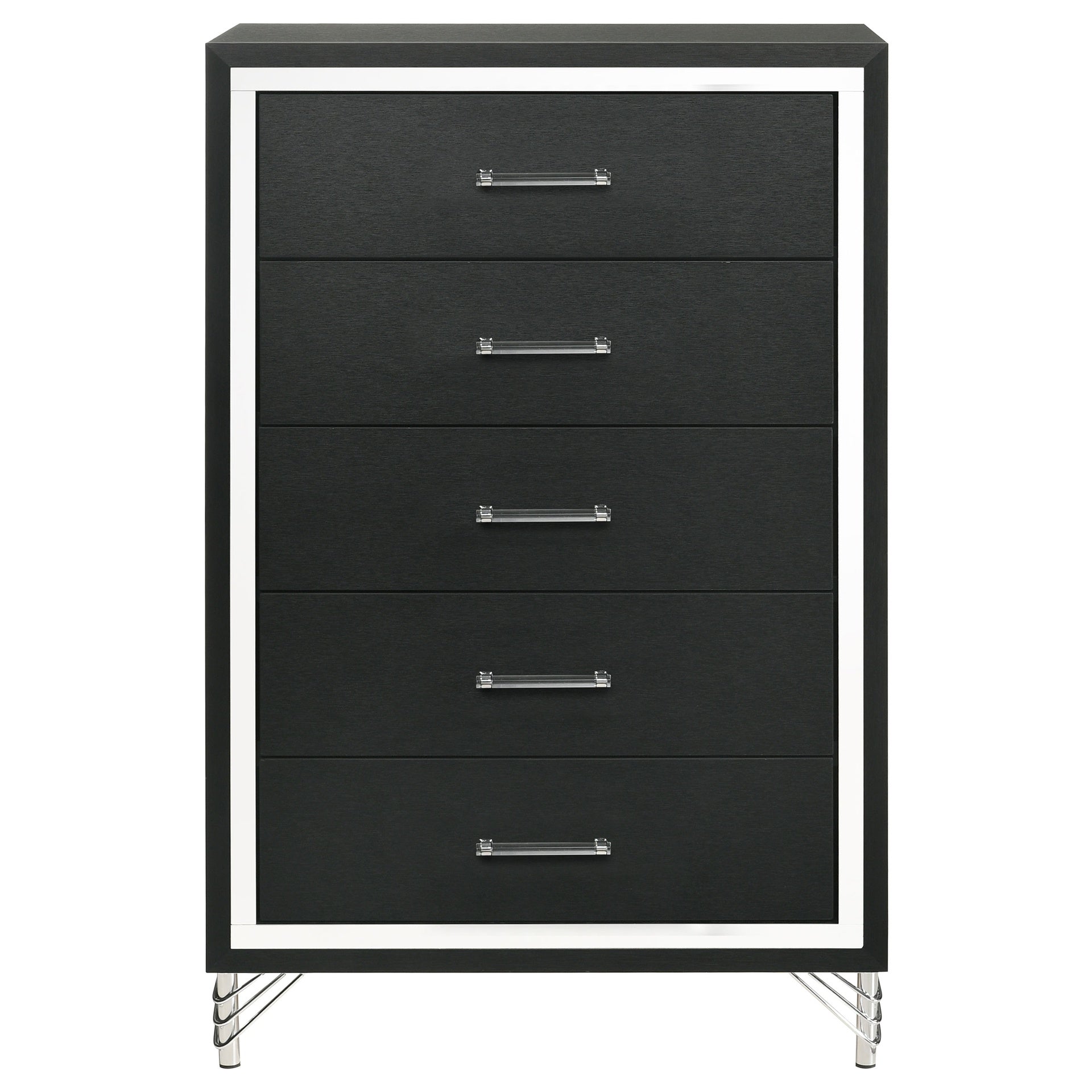 Malcolm Black 5-drawer Bedroom Chest