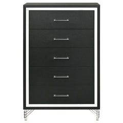 Malcolm Black 5-drawer Bedroom Chest