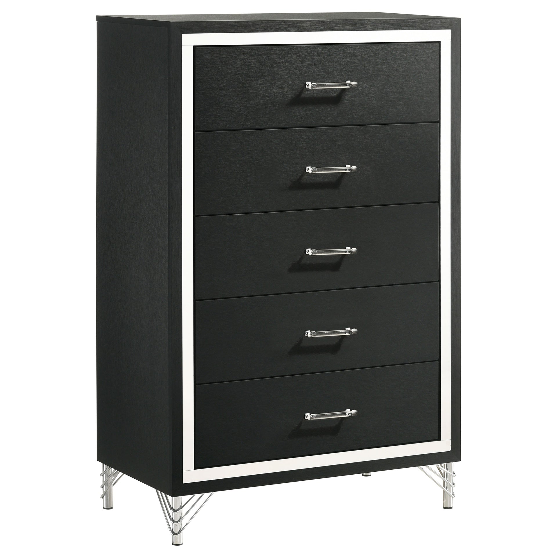 Malcolm Black 5-drawer Bedroom Chest