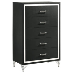 Malcolm Black 5-drawer Bedroom Chest