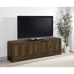 Lunetta Dark Pine 4-door Engineered Wood TV Stand