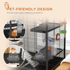 Small Animal Cage for Syrian Hamster, Gerbil Cage with Tubing System